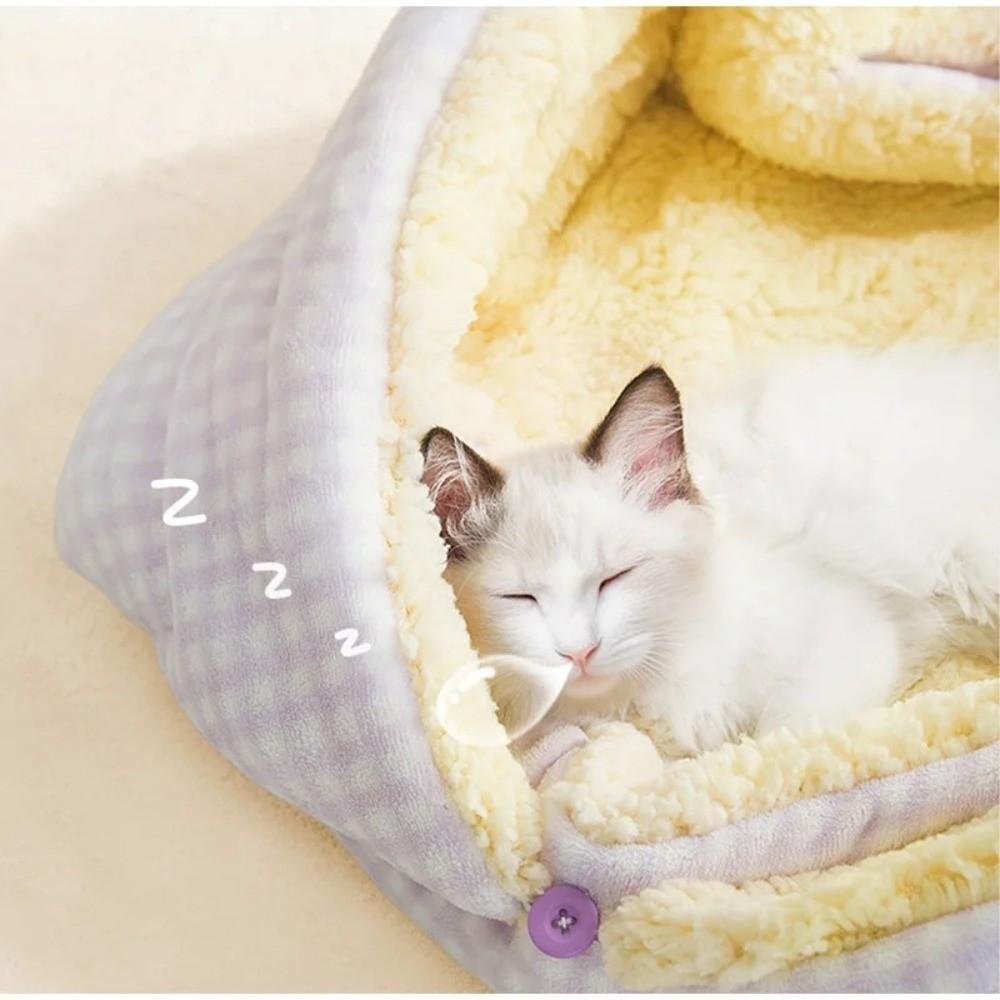 Creative Foldable Cat Sleeping Beds Warm Thickened Cat Cave Multifunctional Soft Pet Beds Winter Season