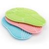 Scrubbing Pad Cosmetic Brush Cleaning Pad Silicone With Suction Cup Scallop Avocado Shape Cleaning Scrubbing Pad Beauty Supplies