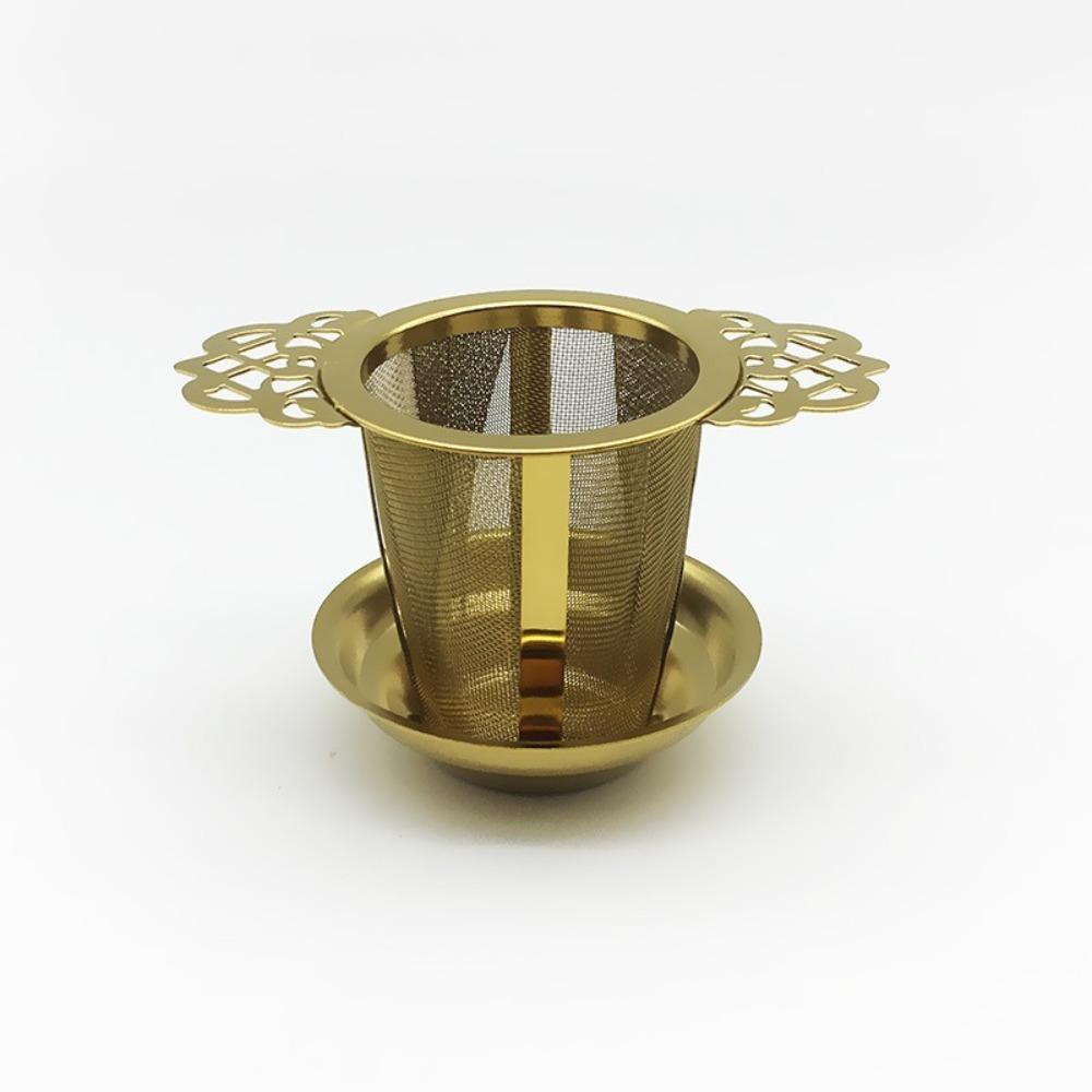 Fine Mesh Tea Strainers Double-layer Coffee Filter Sieve Double Ear Tea Infuser  for Teapots