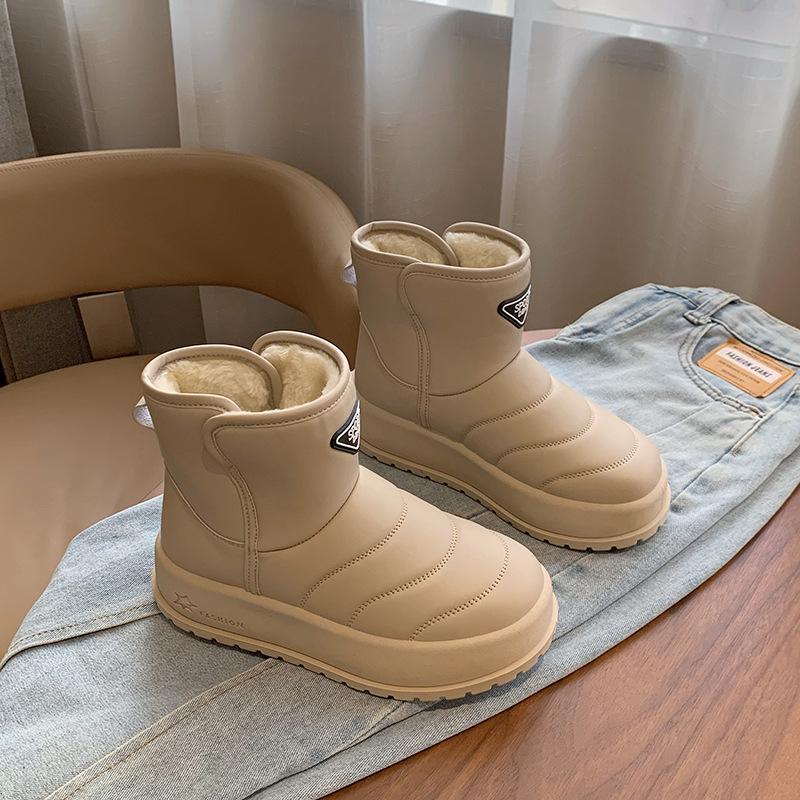 

Женские зимние бархатные высокие зимние ботинки 2024 года — теплая, стильная повседневная обувь в корейском стиле (Модель КТ2822) 39 хаки