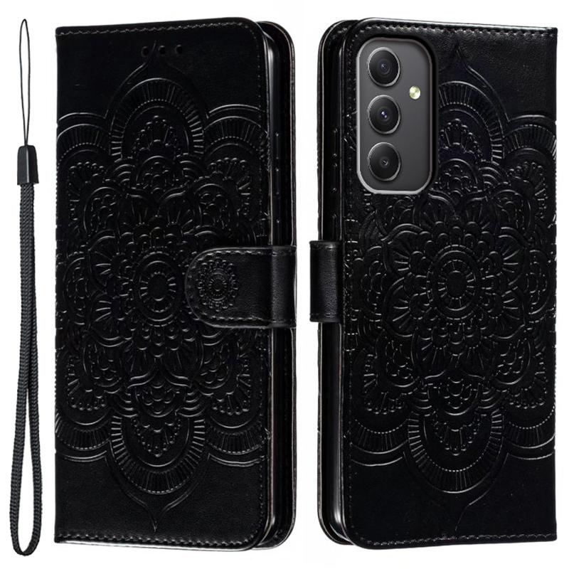 For Samsung Galaxy A35 5G Case PU Leather Mandala Imprinted Design Wallet Phone Cover