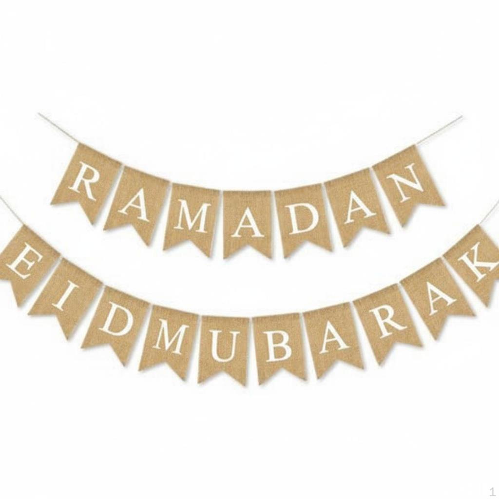 Celestial Moon Burlap Pennant Banner, Party Hanging Flag, Event Decor