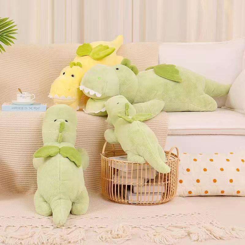 Cartoon Dragon Dinosaur Plush Bed Pillow Super Soft Plush Toy with PP Cotton Interior for Teen Girls Birthday Surprise Gift