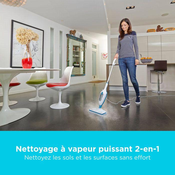 BLACK+DECKER - FSMH13E5-QS - Steam Mop with 5-in-1 Handheld Cleaner 1300W - Tank : 350 Ml - Cable :4.8M