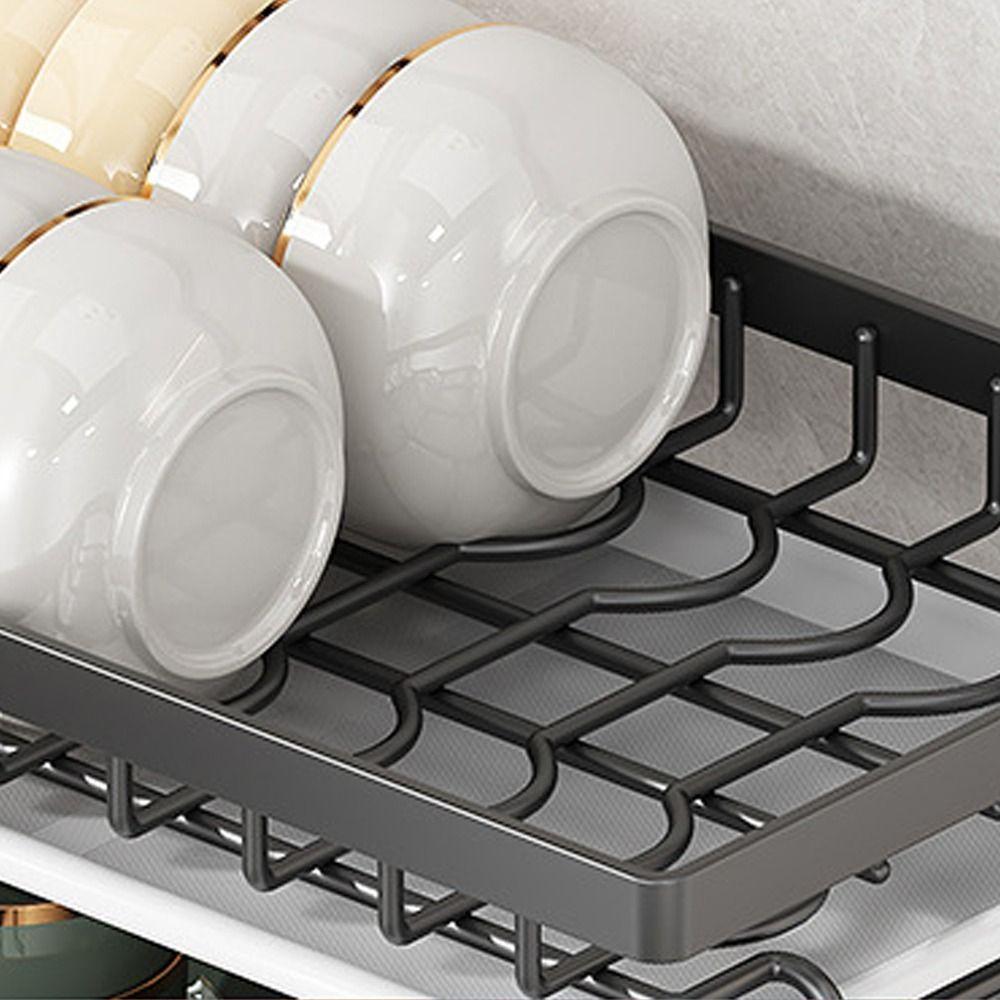 Wall Mounted Dish Drying Rack Rust-Proof Utensil Holder Kitchen Storage Rack  Household