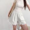 Lace Lace White Gray Shorts Summer High-waisted Slim Sports Pants Small A-line Casual Pants