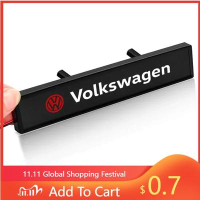 For VW New 1pcs Car Decorative Light LED Front Hood Grille Emblem Badge Decor For Volkswagen Polo Golf-4 5 6 7 MK5 MK6 MK7 Tig