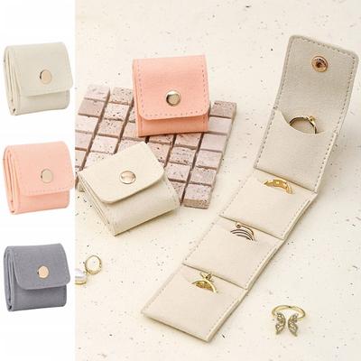 Portable Velvet Jewelry Display Bag Foldable Storage Case Necklace Ring Packing Bag Container Earrings Organizer Jewelry Packing