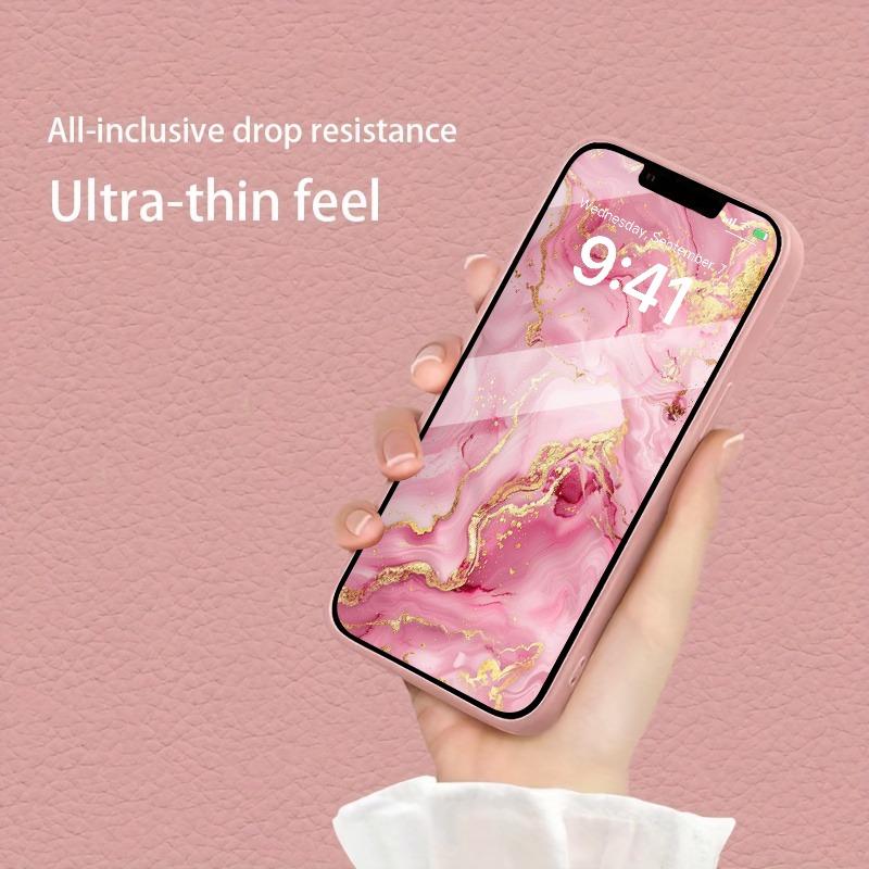 Roségold Marmormuster Rosa Metallic Lack Glas Hartes Handygehäuse Für iPhone 17 16 15 Pro Max 14 Plus 13 12 11 16E 17Air Hülle