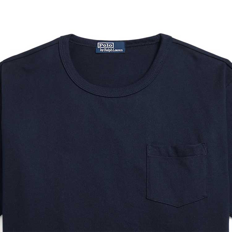 Polo Ralph Lauren Ss23 Solid Color Logo Embroidered Crew Neck Short Sleeve T-Shirt Men Tops Navy-Blue MNPOTSH1N821227-410