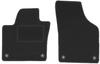 Black Front Floor Mats For: Volkswagen Sharan II Minivan (2010-)