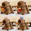 Designs Capybara Backpack Large Capacity Cartoon Animal Plush Doll Flower Bag