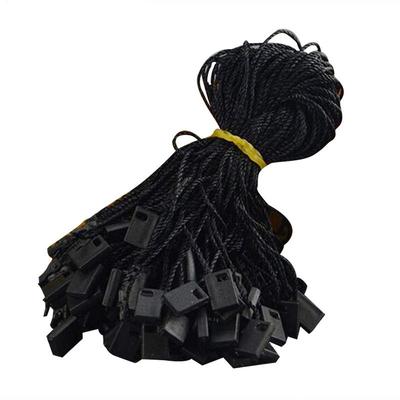 1000Pcs Clothing Hang Tag String Nylon Black Rope with Push Locker String Snap Lock For Garment Stringing Price Hangtag Seal Tag