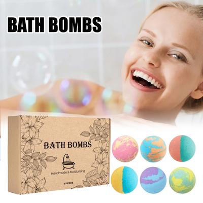 Heart  Bath Bomb Bath Balls Handmade Organic Bath Bomb For Kids Girls Women, Natural Kids Bubble Bath Bomb Skin Fragrant Self Care   6PC