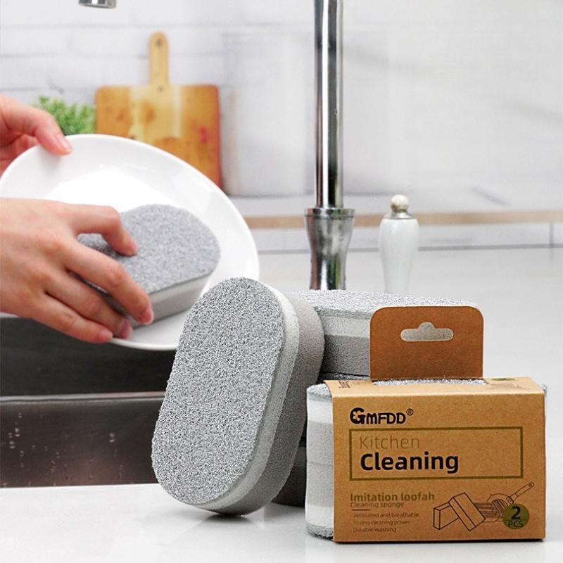 1/2/3/5PC Durable Three-Layers Dishwashing Sponge Decontamination Cleaning Dishwashing Towel Thick Magic Sponge Kitchen Supplies