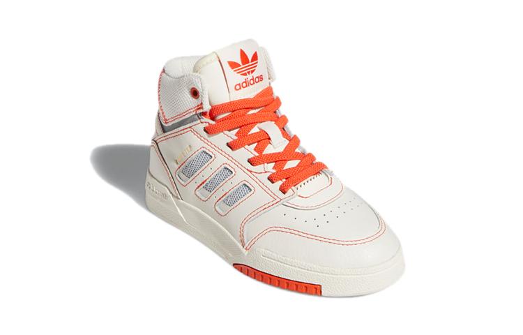 Adidas Originals Drop Step Casual High top Kids' Skateboarding Shoes Ecru Children Aged 3 7 Years Old FV5156