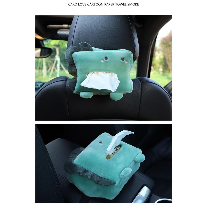 Cute Cartoon Car Tissue Box Hanging Back Seat Armrest Tissue Holder For Home Use