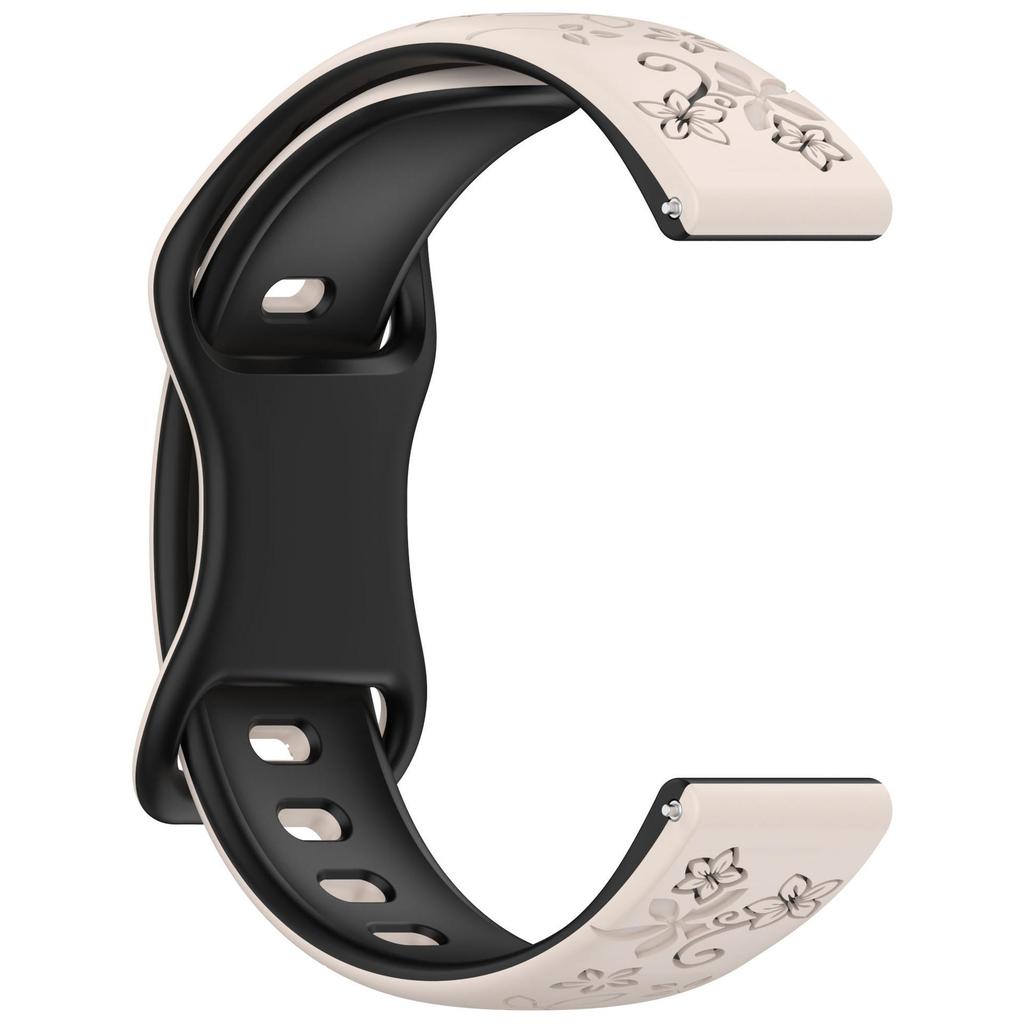18mm 20mm 22mm Women Silicone Engraved Bracelet for Huawei GT6/GT5/GT4 41mm GT5Pro 46mm Band for Samsung Galaxy FE 7 6 40mm 44mm Active 2 Strap