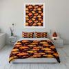 Orange Faces, Blue Stars. Bedding Sets Duvet Cover Sets Duvet Covers Pillowcases(1 * Duvet Cover 2 * Pillowcases, Without Duvet Insert)