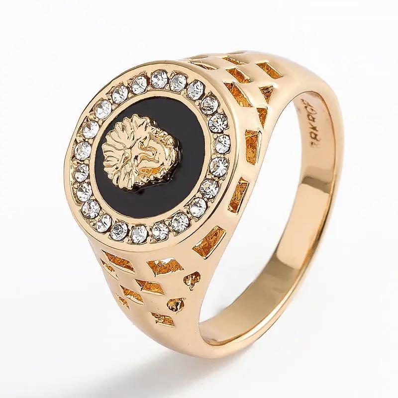 Yto Household Items Women's Creative Medusa Ring For Men Inlaid With Zircon Fashion Domineering Rings Punk Style Jewelry Couple Gift