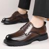 Summer Men Wedding Leather Shoes Business Men's Casual Shoes Youth British Style Hollow Breathable Shoes Big Size 38-46