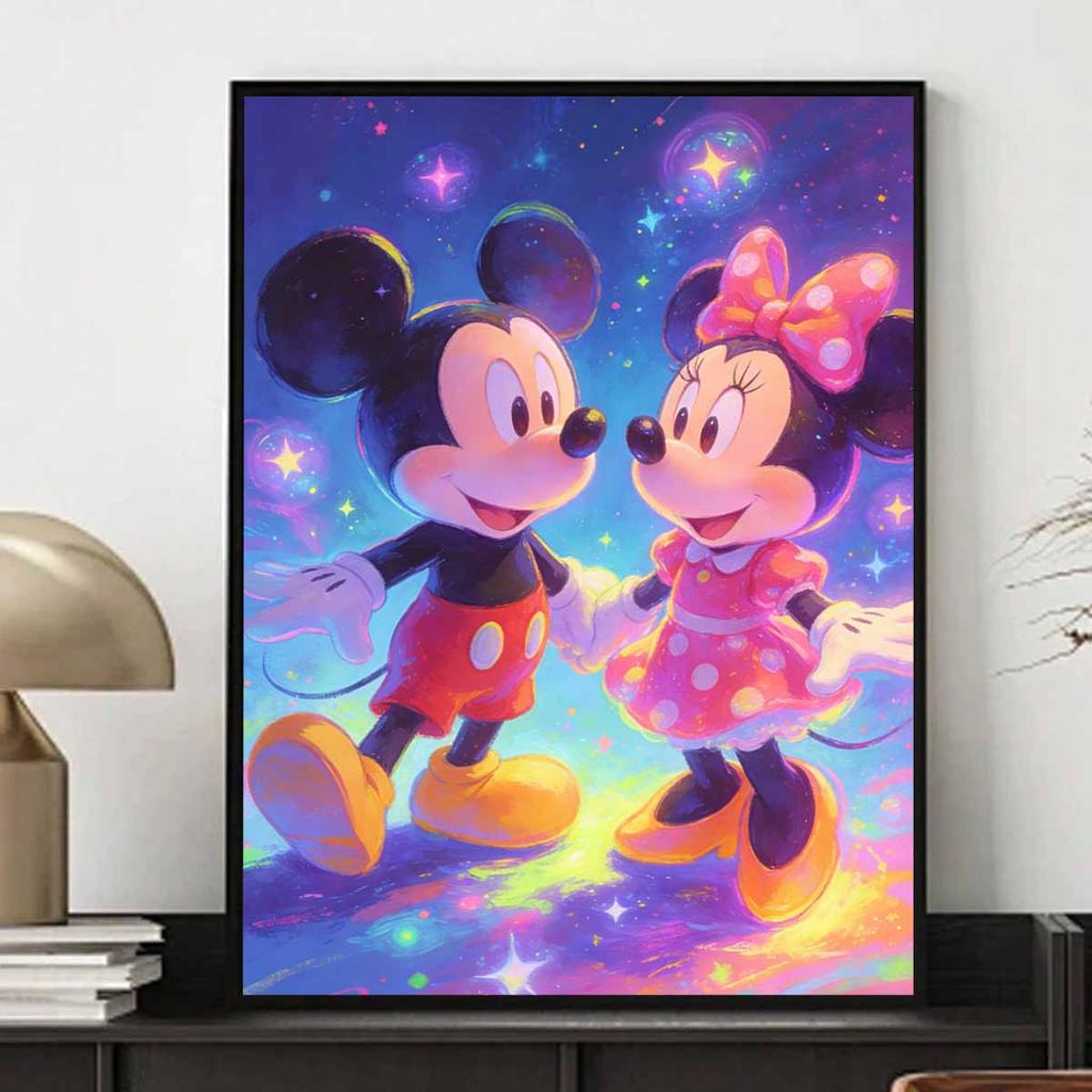 Disney Diamond Art Painting Kit Mickey Minnie Magical Stars Home Wall Decor Handmade Gift For Him Her