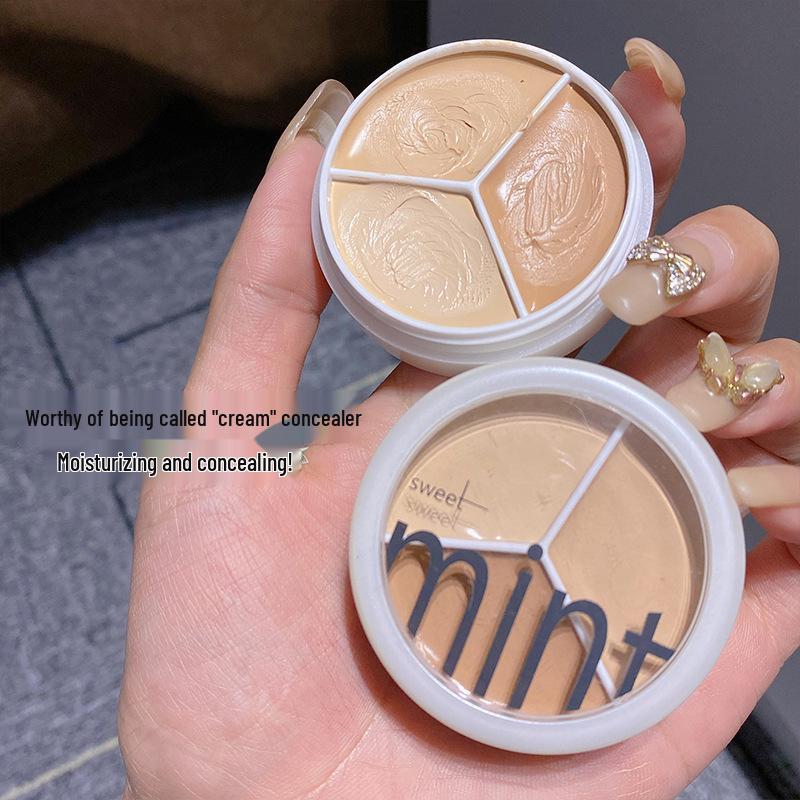 SWEET MINT Tri-Color Concealer: Multi-Shade Blemish, Acne & Dark Circle Coverage