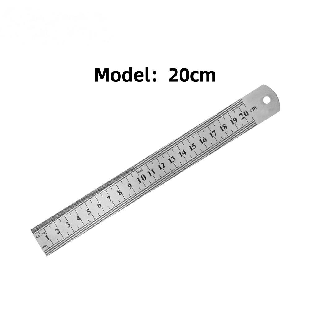 Double Sided 15-50cm/6-20in Thicken Stainless Steel Ruler Suitable for Crafting Drafting Architectural Projects and Woodworking