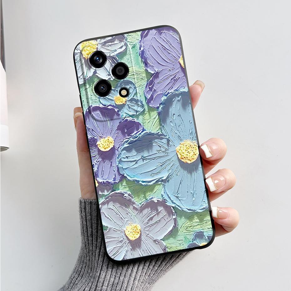 For Honor 200 Lite Case Stylish Painted Silicone TPU Phone Back Cover for Honor 200 Lite 5G Soft Case Honor200Lite 200Lite Funda