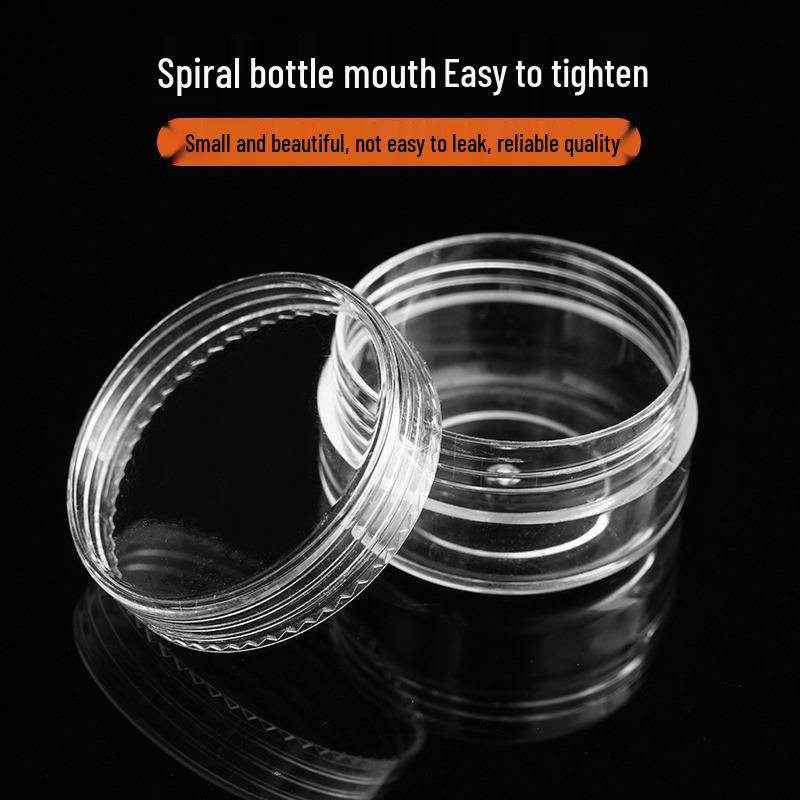 Transparent Plastic Mini Cosmetic Jars for Nail Art & Ornament Storage