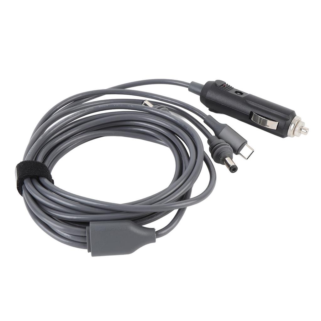 3 in 1 DC Power Cable Plug and Play 100W USB C 12-24V Car Charger DC Male Power Cord 18AWG Wire For