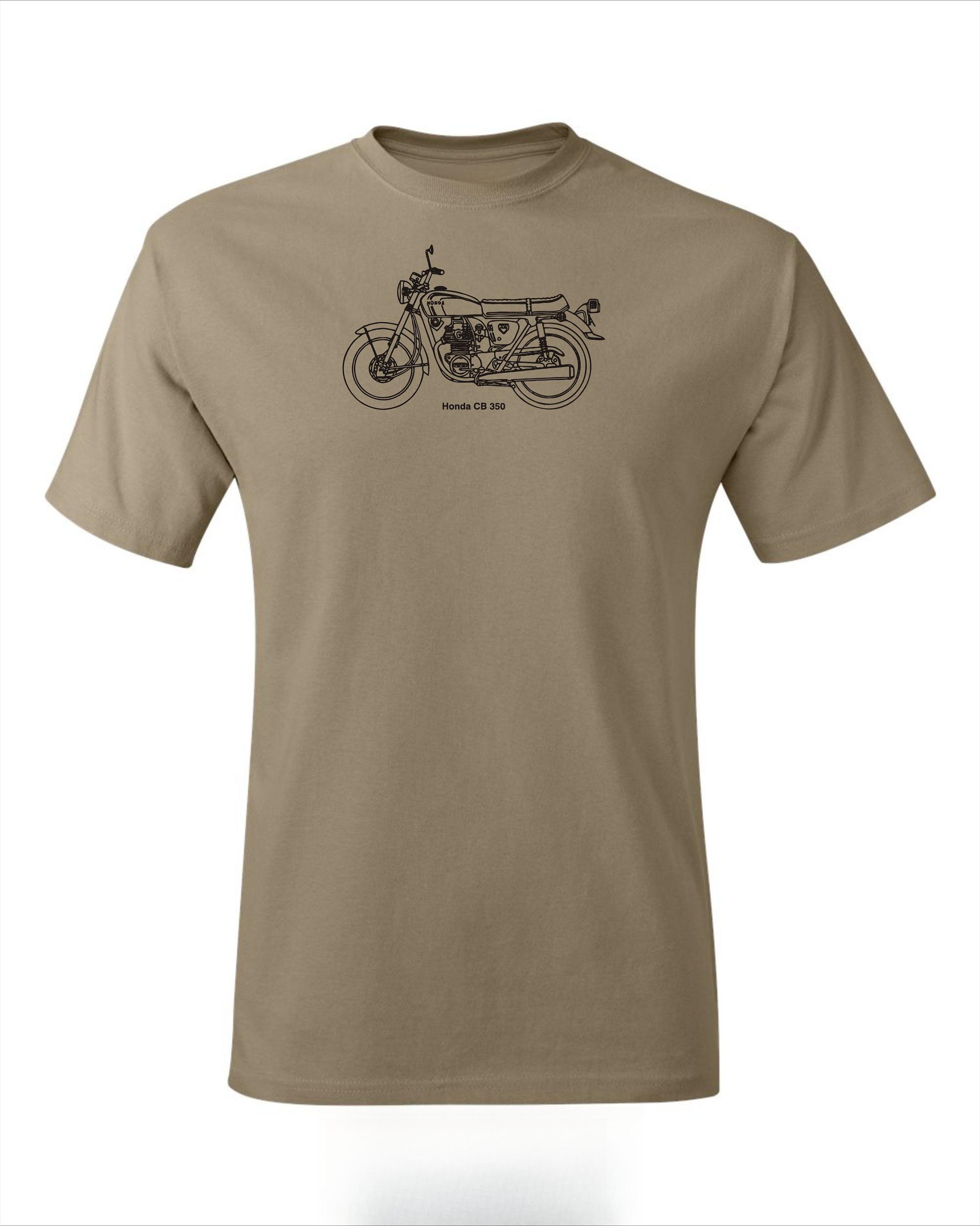 

Honda Mens and Womens Tshirt Summer New Cotton Tee Honda CB 350 Racing Car Shortsleeved Spring Autumn Motorcycle Cycling Top S