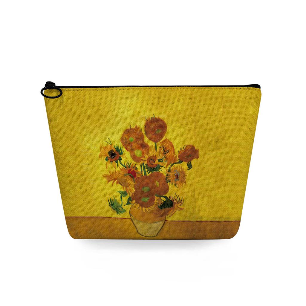 Women Oil Painting Print Cosmetic Bag Toiletries Organize Travel Storage Case 6861