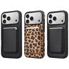 Magnetic Cards Solt Leopard Print Leather Wallet Case For iPhone 17 Pro Max 16 Plus Comfortable Grip Camera Protection Cover