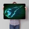 Fantasy VII Neon Poster Retro D Printed Metal Signs Customized Wall Hanging Gift for Gaming Room Decoration Man Decor Luxury