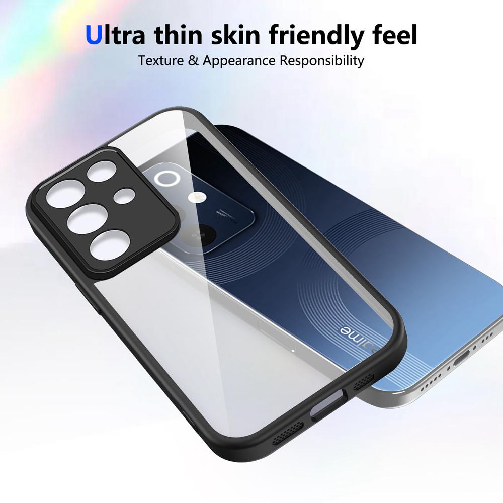 KEYSION Transparent Phone Case for Realme C85 Pro Soft Silicone+PC Clear Shockproof Phone Back Cover for OPPO Realme C85 4G 5G