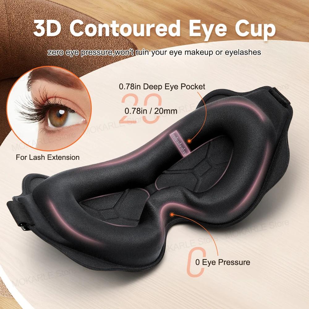 3D Sleep Mask Soft Sleeping Eye Aid Breathable Night Eyeshade for Relaxation And Eye Care Block out Light Travel Sleepmask