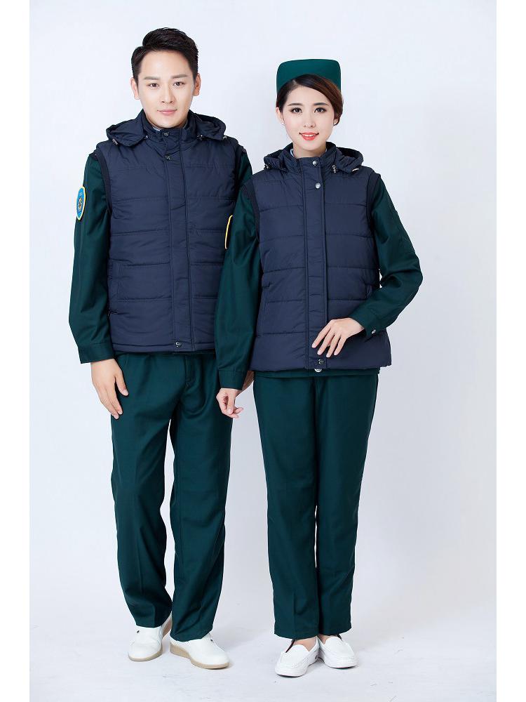 Women's Long Cotton-Padded Emergency Vest for Medical Staff