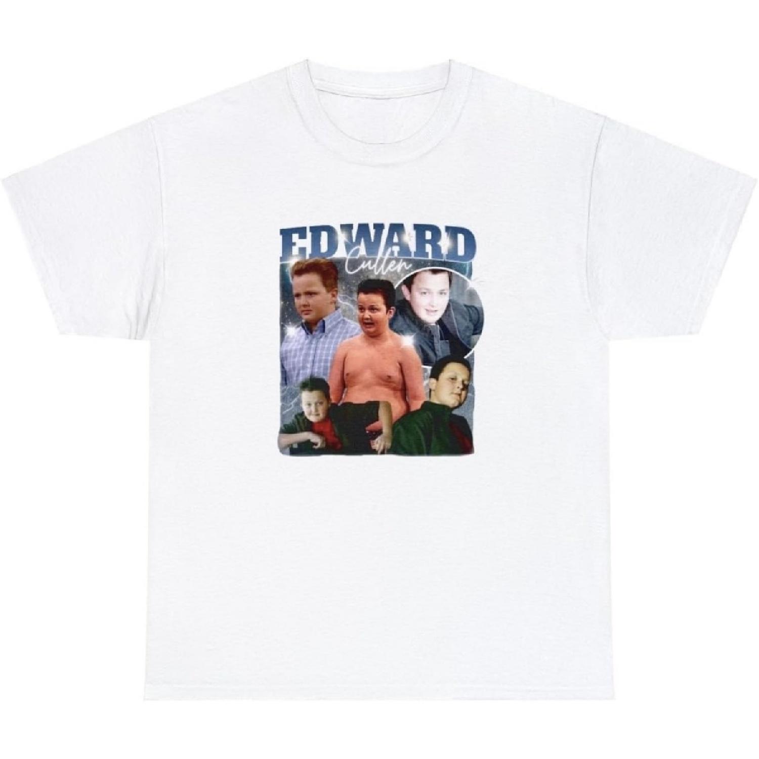 

Edward Cullen T Shirt Funny Twilight Saga Movie Humor Bella Loca Meme Tee XXXXXL білий