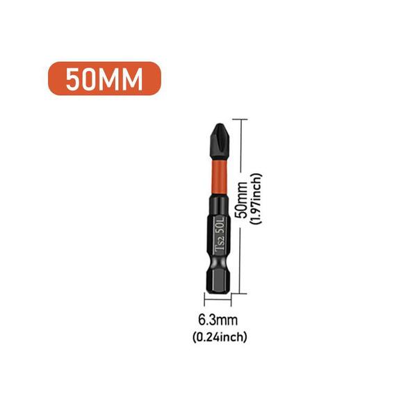 1/6PCS Batch Cross A2 Cross Screwdriver Head Strong Magnetic Anti Slip High Hardness Electric Screwdriver Tool Electric Drill Extended Hexagonal