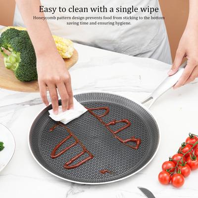Non-Stick Pancake Pan Honeycomb Coating Stainless Grill Non-Stick Flat Frying Pan For Egg Cooking Outdoor Barbecue Stove Cooktop