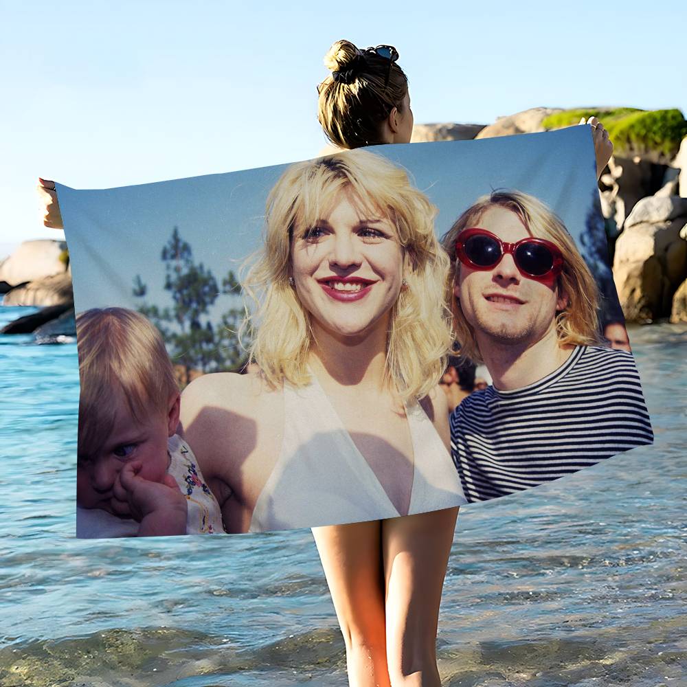 Heißes Band H-Loch Badetuch Mikrofaser Weich Wasserabsorbierend Atmungsaktiv Für Mädchen Kinder Dekoratives Cartoon Strandtuch