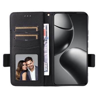 For Xiaomi 15T Pro Side Buckle Lychee Pattern Wallet Leather Cover for Xiaomi 15T Pro Purse Magnetic Phone Bags
