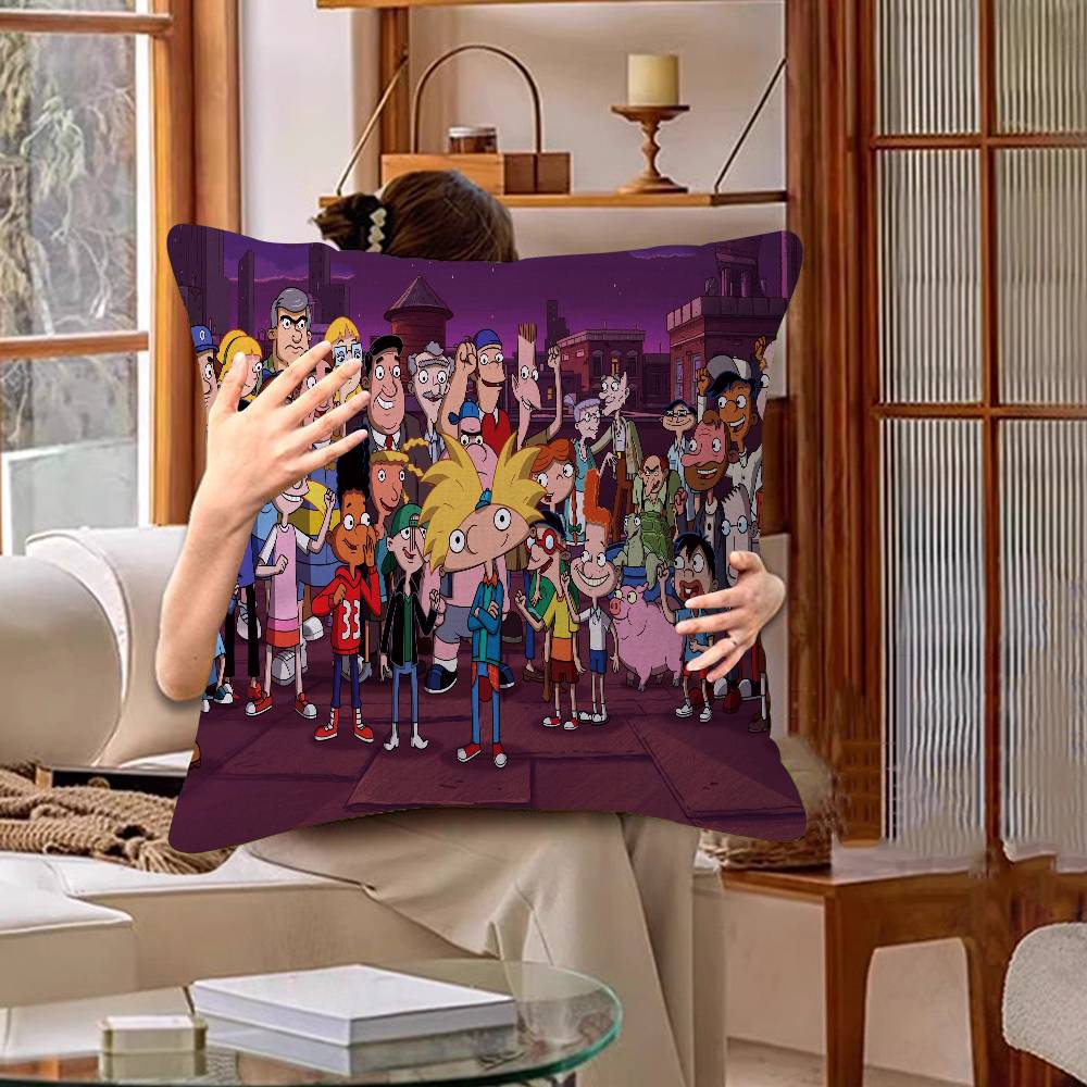 Hey A_Arnolds Cartoon Pillow Anime Pillow Sofa Bed Head Pillow Cover Cushion Cover 45x45 Cm Fashion