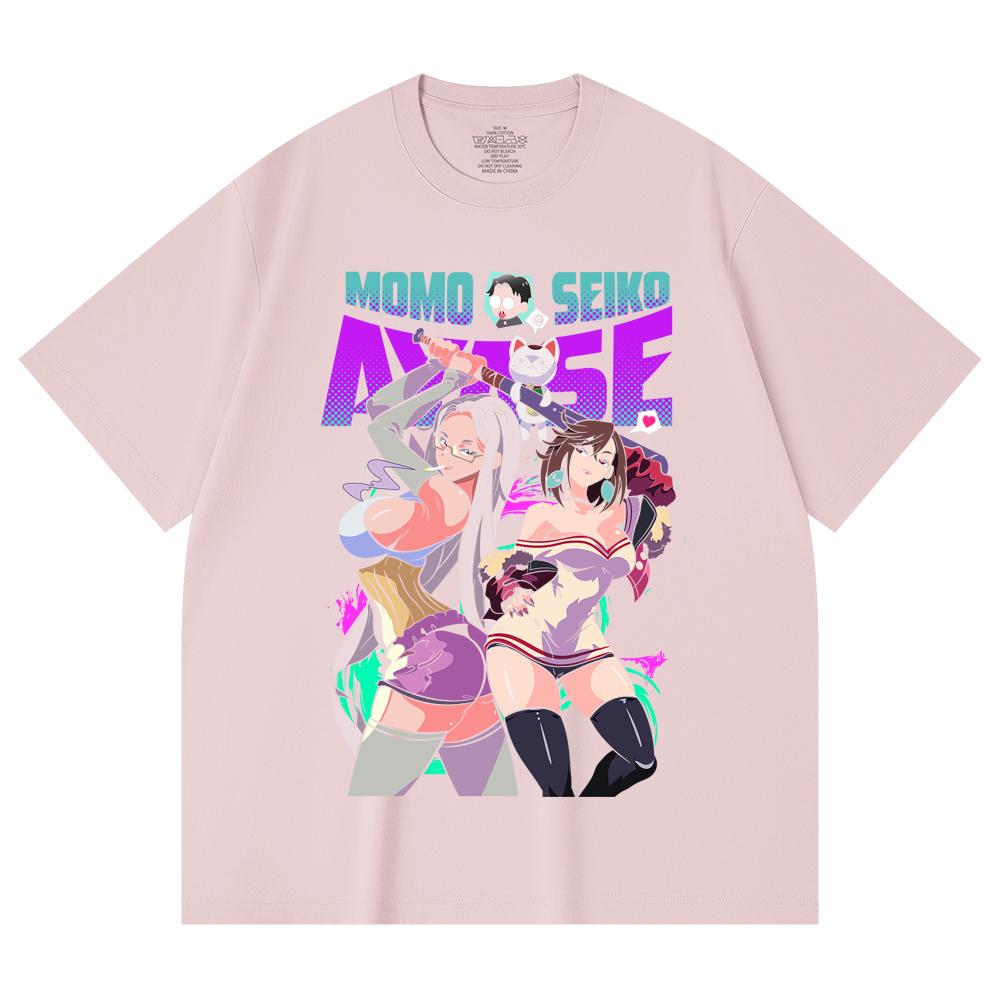 230 Gsm 100% Cotton Dandadan V22 Momo Seiko Print Unisex Heavy Cotton T Shirt