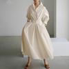 Fashion Loose Cotton Elastic High Waist Shirt Dress Women A Line Plus Size Casual Dresses Female Vintage Leopard Print Dress 24167
