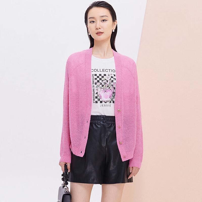 

JESSIE Женский элегантный однобортный вязаный кардиган облегающего кроя M