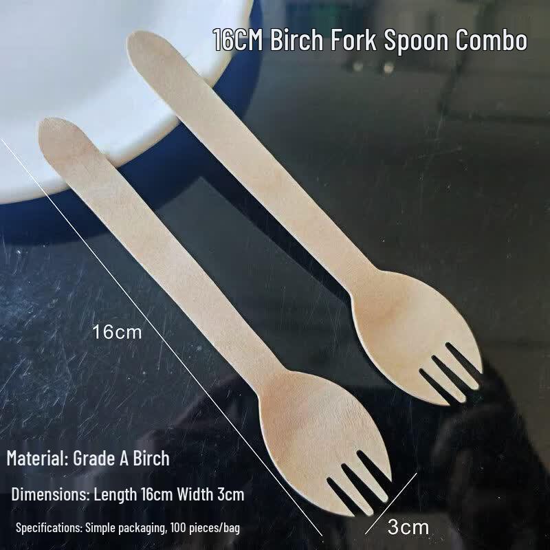 ZISIZ Eco-Friendly Disposable Rice Husk Utensil Set