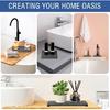 3PCS Water Absorbing Stone Tray, DryingNeat Diatomite Stone Sink Tray, Tant Dry Sink Coasters, Kitchen Sponge Hand Soap Holder, Countertop Fast