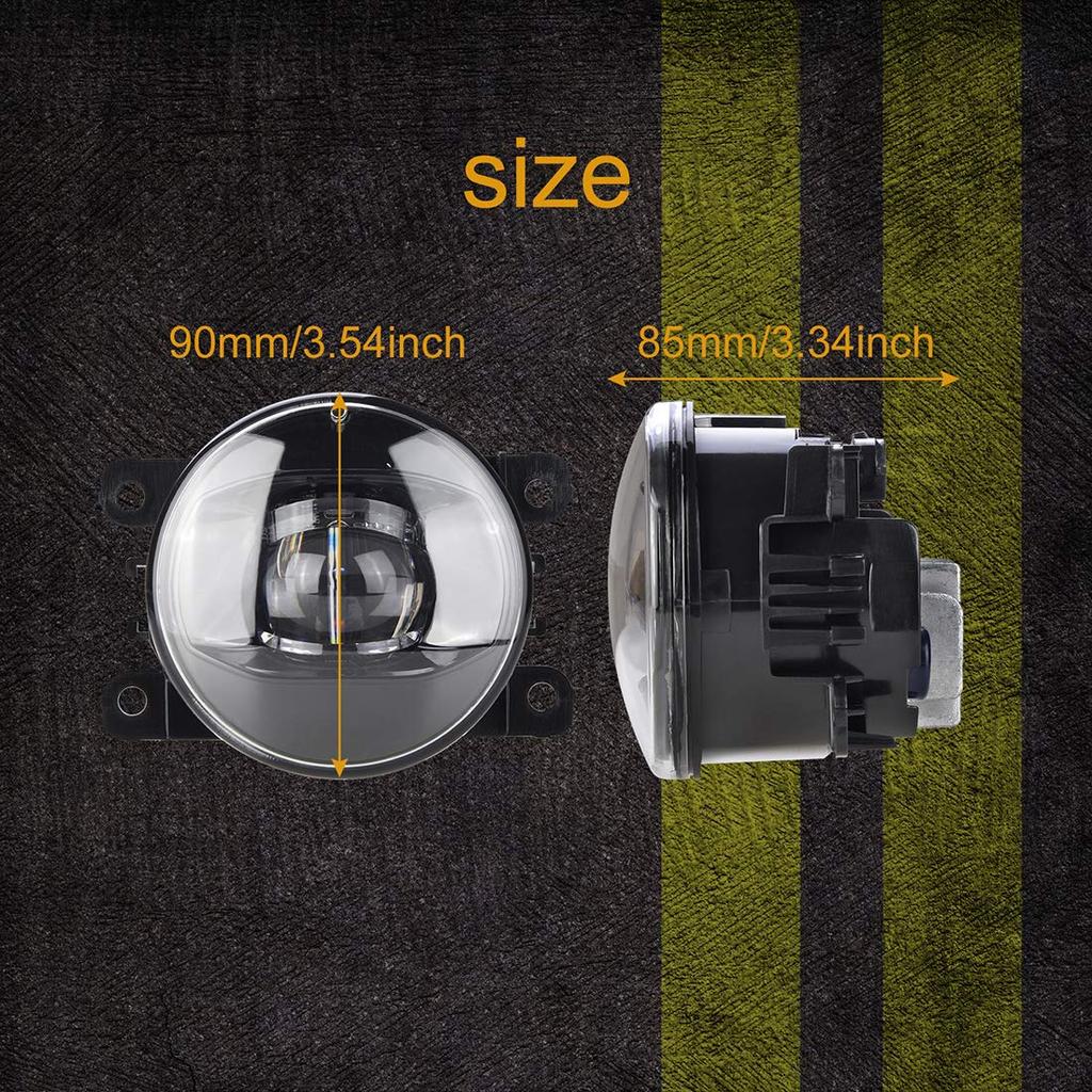 SIEMID LED Fog Lights for Lincoln Navigator Mitsubishi Outlander Sport ASX Montero Pajero L200 LS, RVR, (For Mitsubishi)